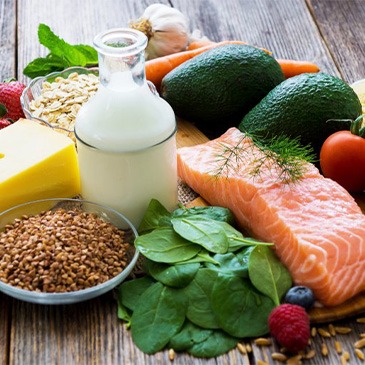 Spread of healthy foods.