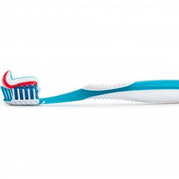 Toothbrush with paste.